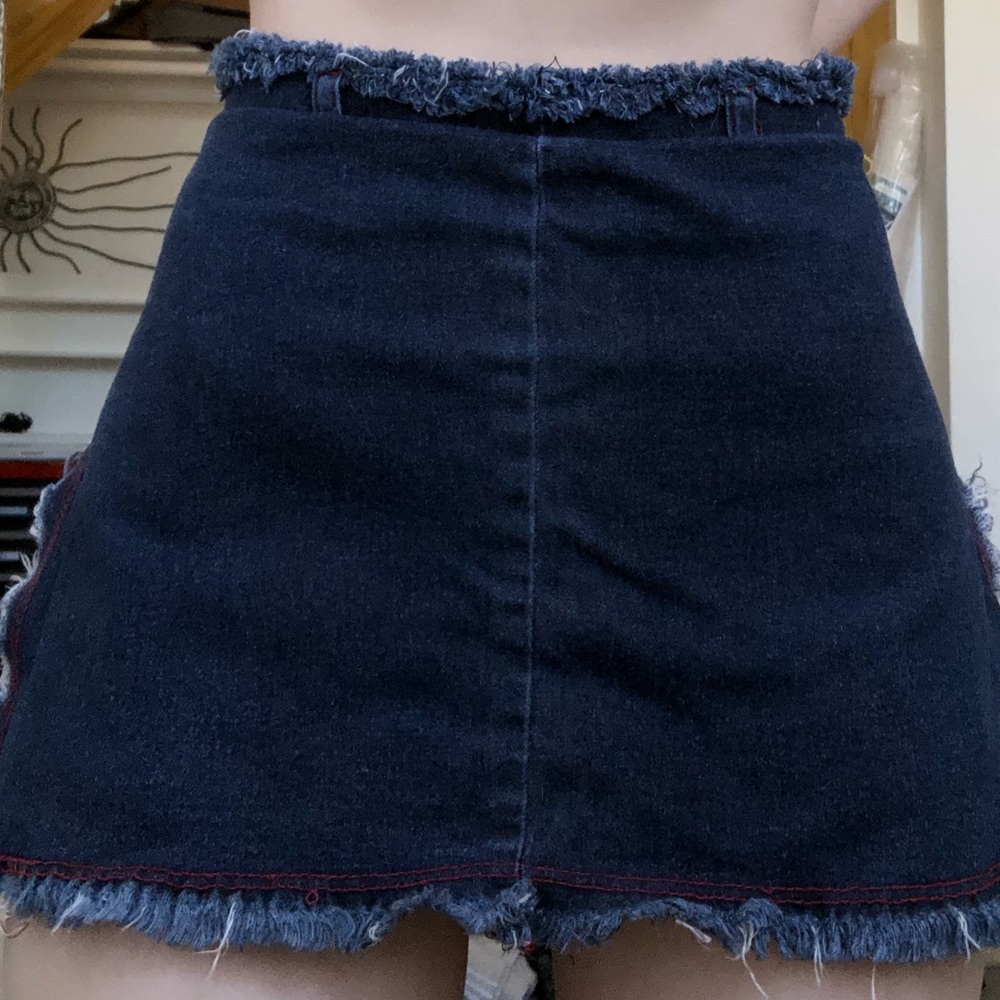 High waisted jean skort 😍